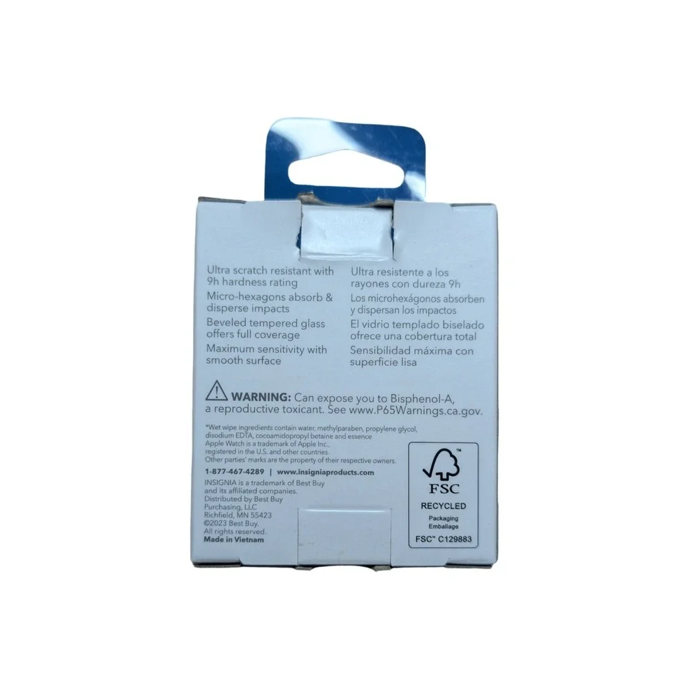 19-O Insignia Hybrid Glass Screen Protectors for Apple Watch 49mm (2-Pack) Clear